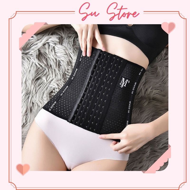 [Mã 12FASHIONSALE1 giảm 10K đơn 50K] Nịt Bụng 6 Nấc Thon Eo, Đai Bụng Giảm Mỡ Bụng - Su