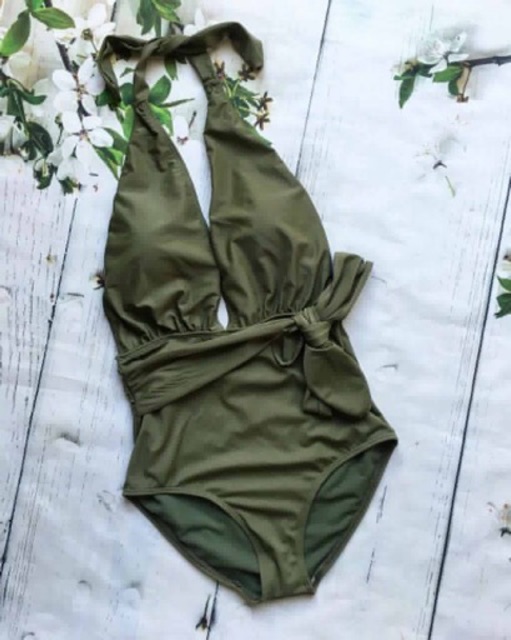 Bikini 1 mảnh xẻ ngực cột eo quyến rũ