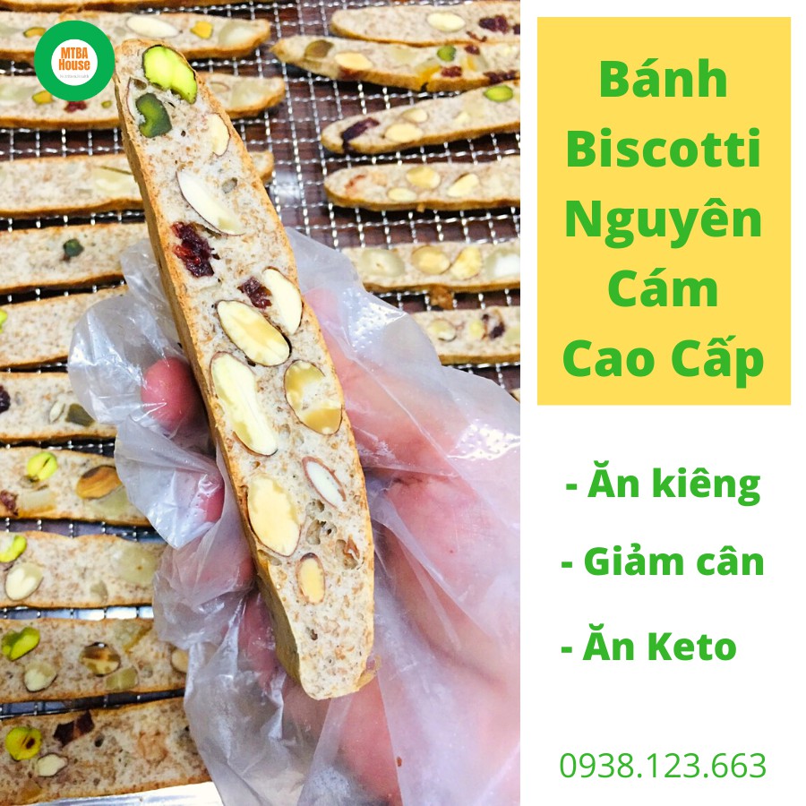 [HÀNG CAO CẤP] BÁNH BISCOTTI CÔNG THỨC Ý MTBA House, HỖ TRỢ ĂN KIÊNG, GIẢM CÂN, TẬP GYM, ĂN KETO, 250 GR