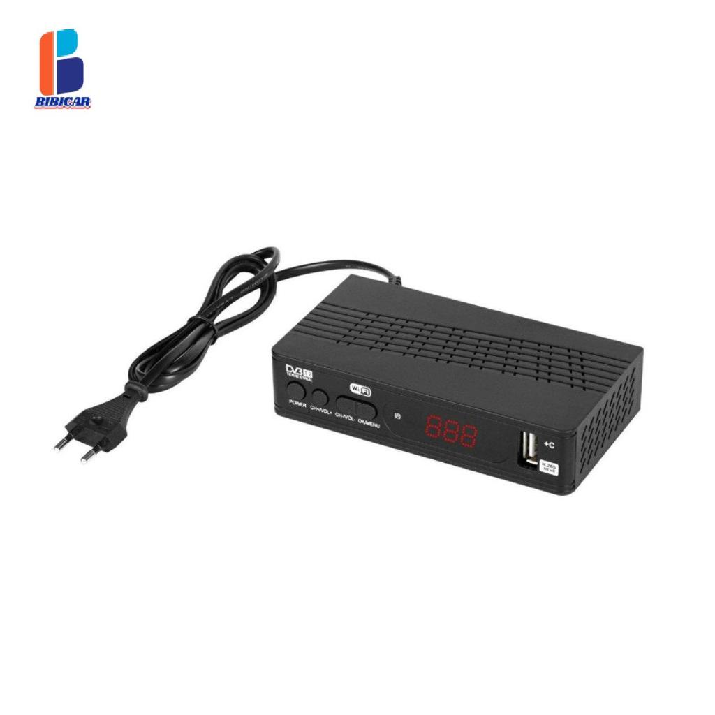 Bộ thu sóng TV DVB-T2 nối đất H.265 AV USB kèm bộ điều khiển từ xa