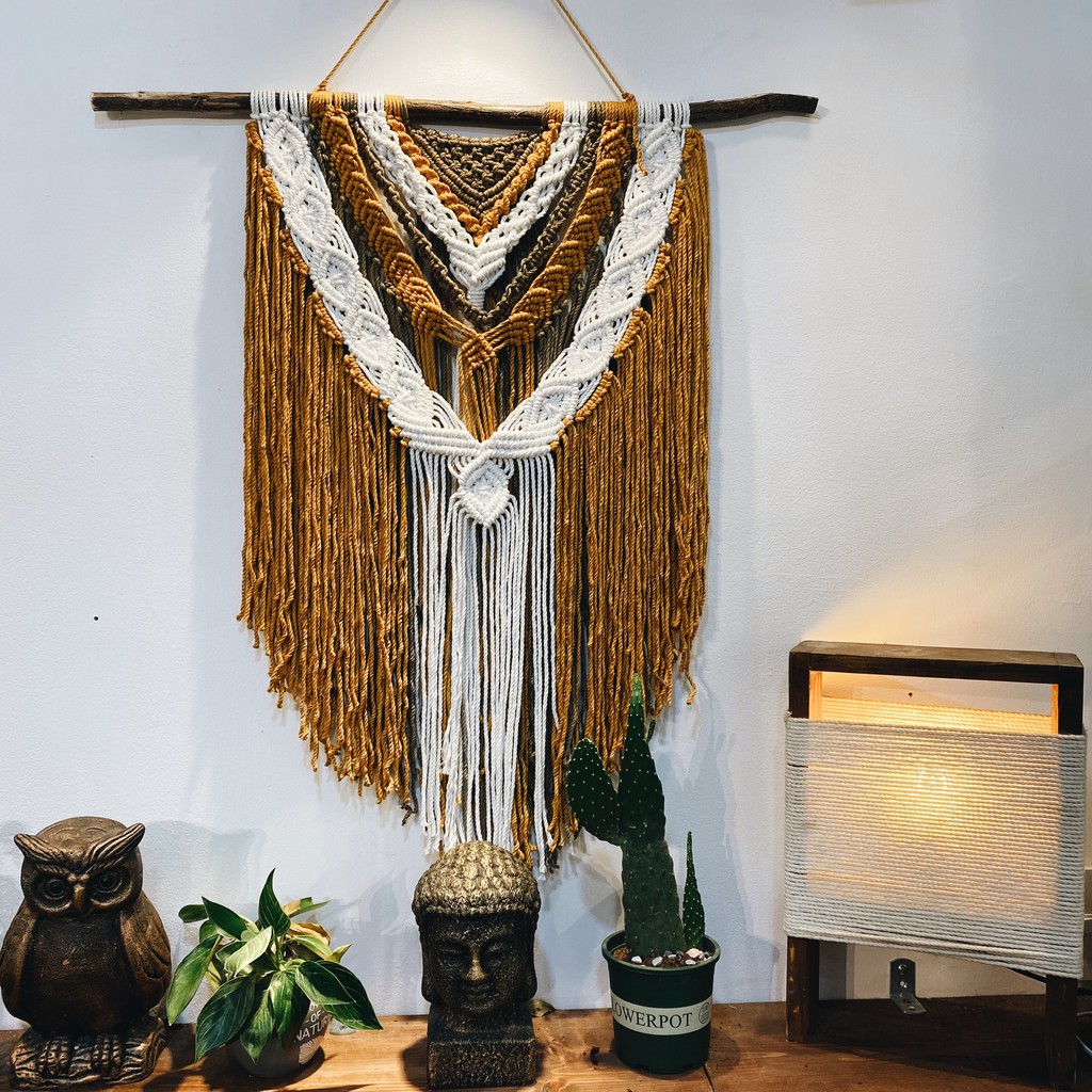 Macrame treo tường phối màu 01