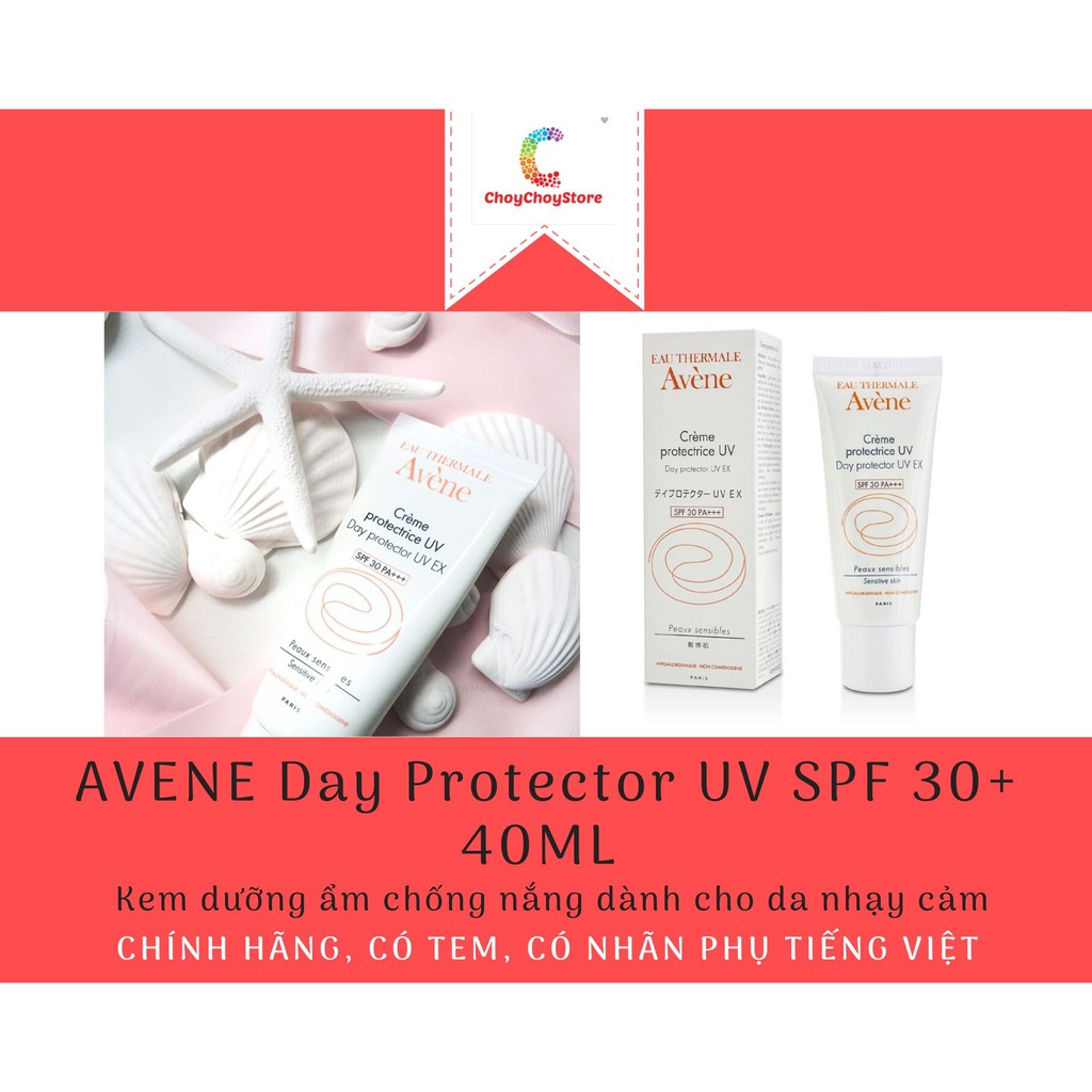 [CHÍNH HÃNG CÓ TEM] AVENE Day Protector UV SPF 30+ 40ML  - Kem dưỡng ẩm chống nắng dành cho da nhạy cảm