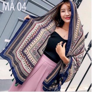 Khăn choàng boho khăn đi biển hoạ tiết thổ cẩm