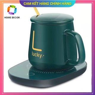 [LOẠI 1] Bộ cốc điện LUCKY hâm nóng thông minh dùng pha trà, pha sữa, cafe-HOME DECOR