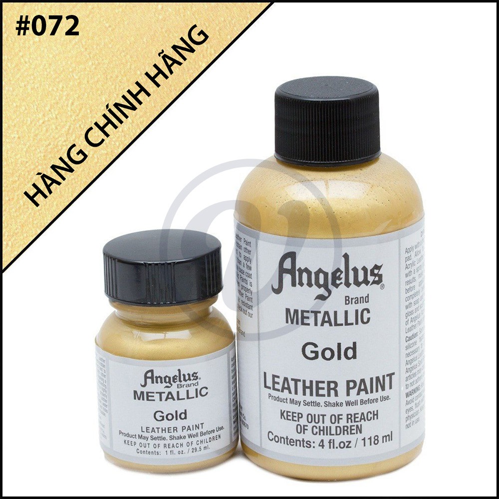 Gold 072 - Màu ANGELUS Leather Paint Metallic vẽ da, vải, custom giày