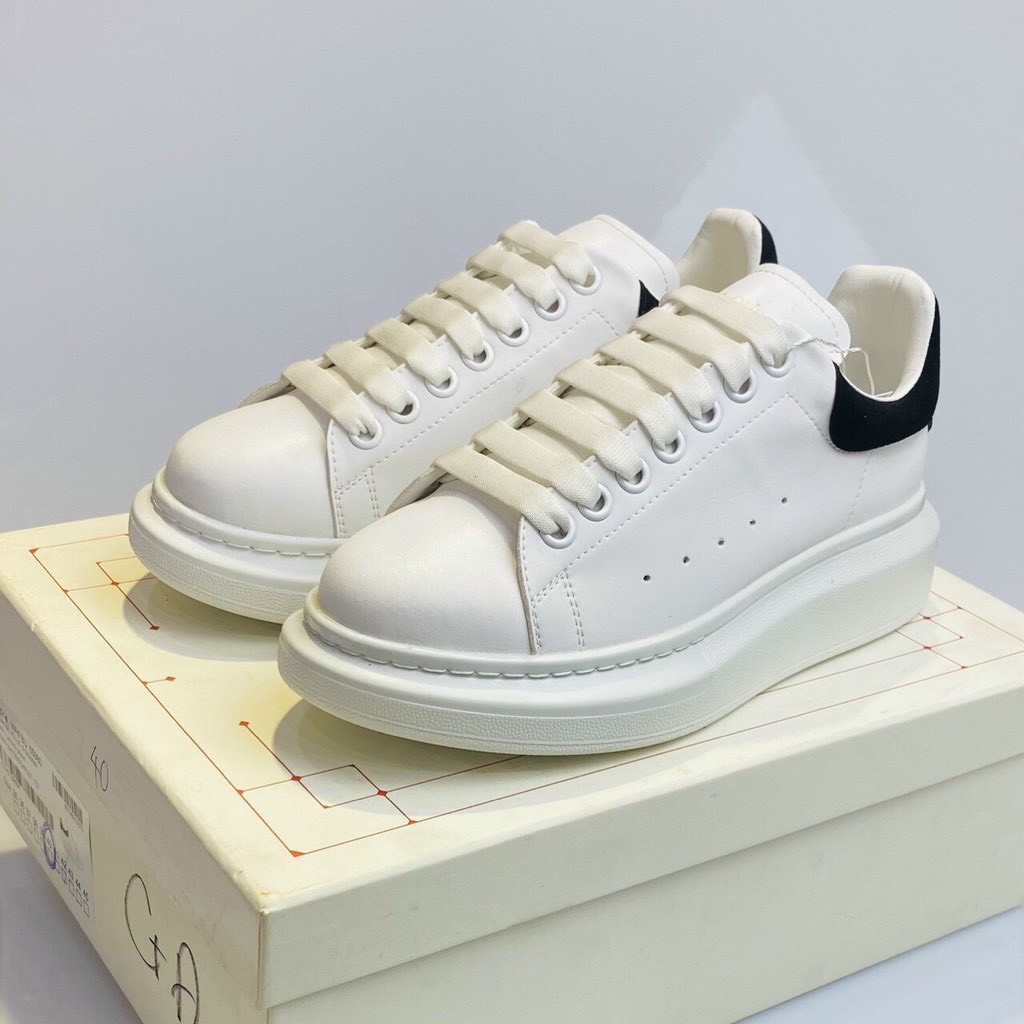 (Full box full bill ) Giày thể thao alexander mcqueen nam nữ full trắng gót đen đủ size 36-43.