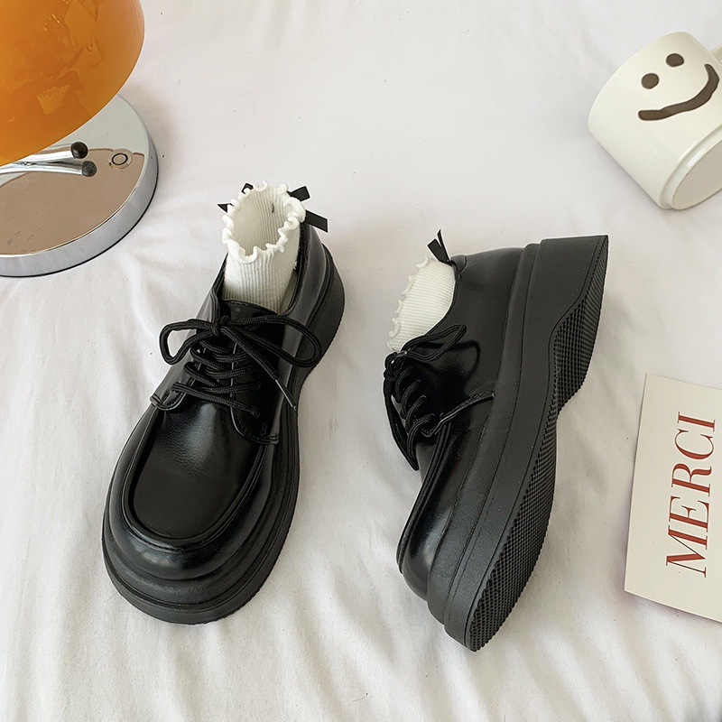 Giày da Oxford nữ JIN-O19 đế độn 5p cao cấp -  giày da nữ trendy 2022