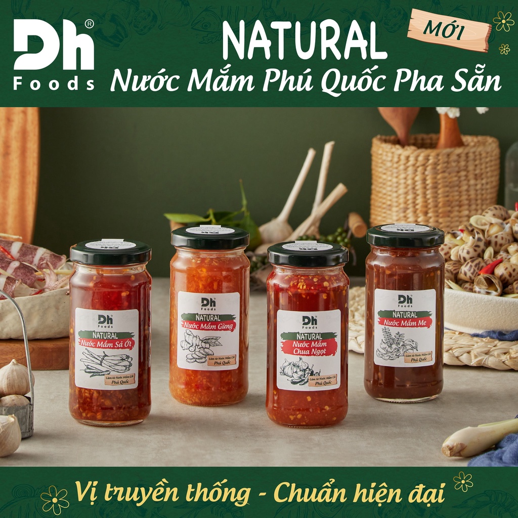 Nước Mắm Gừng, Mắm Sả Ớt, Mắm Me, Mắm Chua Ngọt Phú Quốc pha sẵn - Dh Foods gia vị Việt