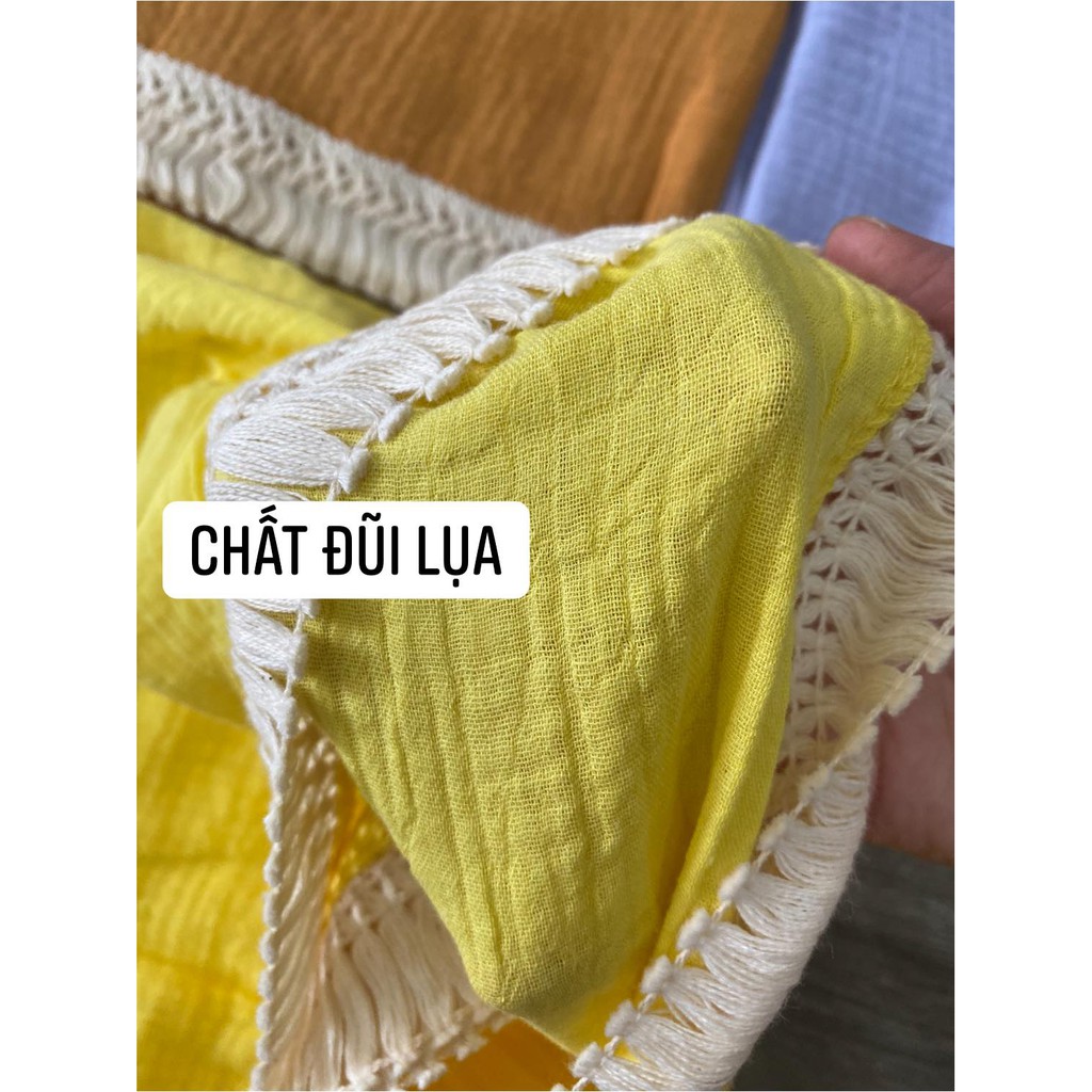 Chăn đũi lụa đắp bốn mùa cho bé viền dây loại đẹp 145k