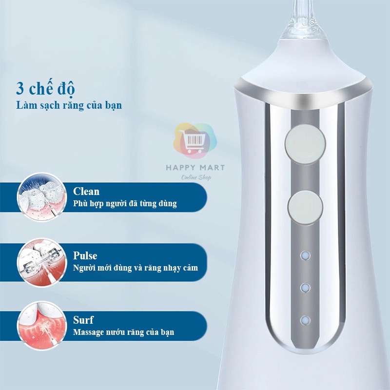 Máy tăm nước công nghệ chống nước vệ sinh răng miệng siêu sạch, nhập khẩu chính hãng Hiven