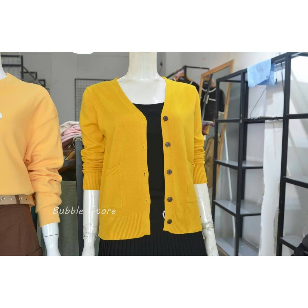 Áo len cardigan  cúc gỗ cổ tim cao cấp nhiều | BigBuy360 - bigbuy360.vn