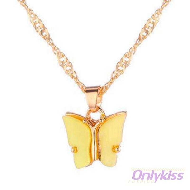 BUTTERFLY vòng cổ Mặt Bướm Đính Đá Thời Trang Cho Nữ