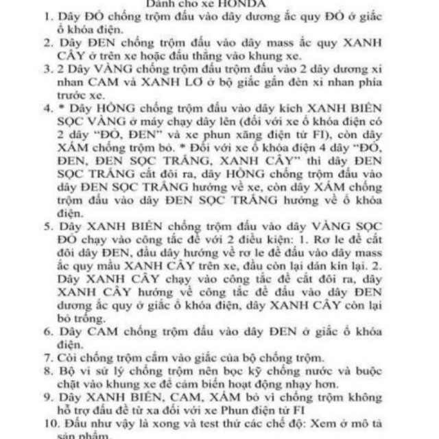 Bộ Chống Trộm Xe Máy 5 Nút Remote Hãng HJG Bảo Hành 6 tháng