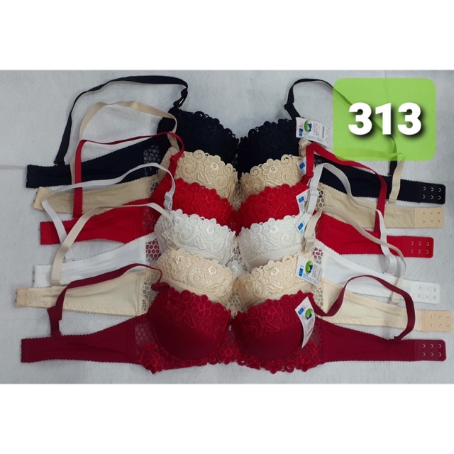 Áo ngực (313) trơn phối ren mút mõng