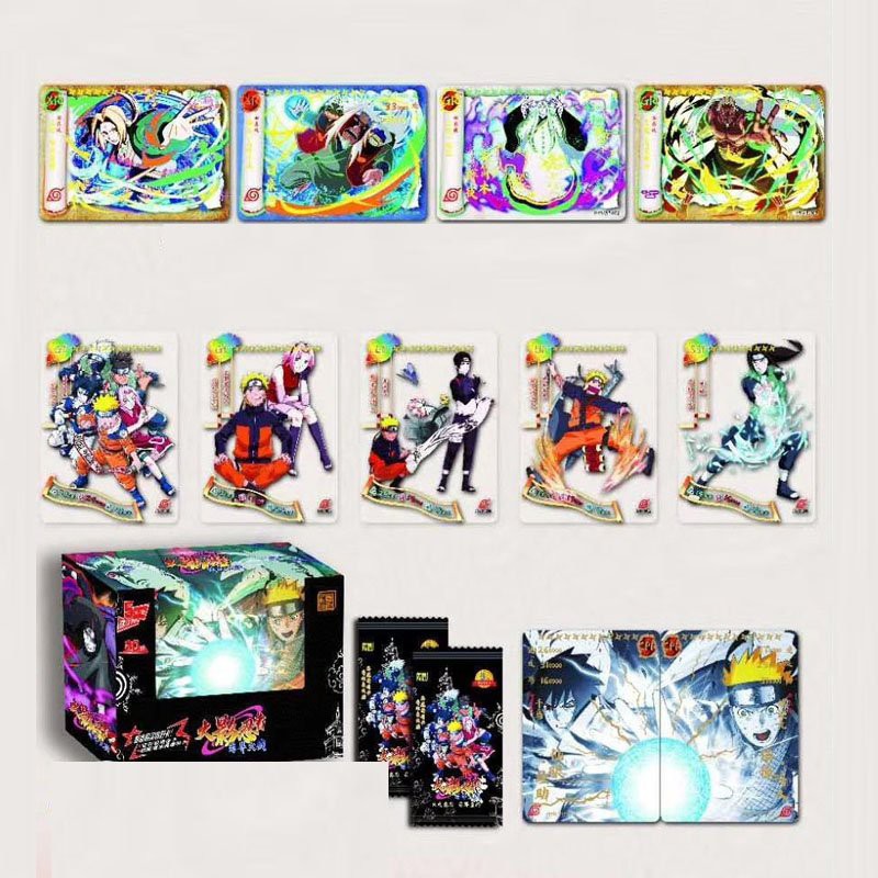 ( đen ) Set 5 cái ảnh thẻ nhân vật NARUTO card ảnh in hình anime chibi ĐẠI CHIẾN LÀNG LÁ