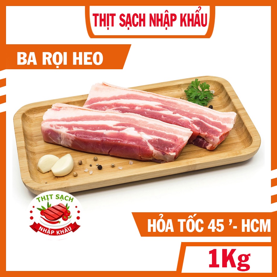 1kg Ba rọi heo rút sườn nhập khẩu