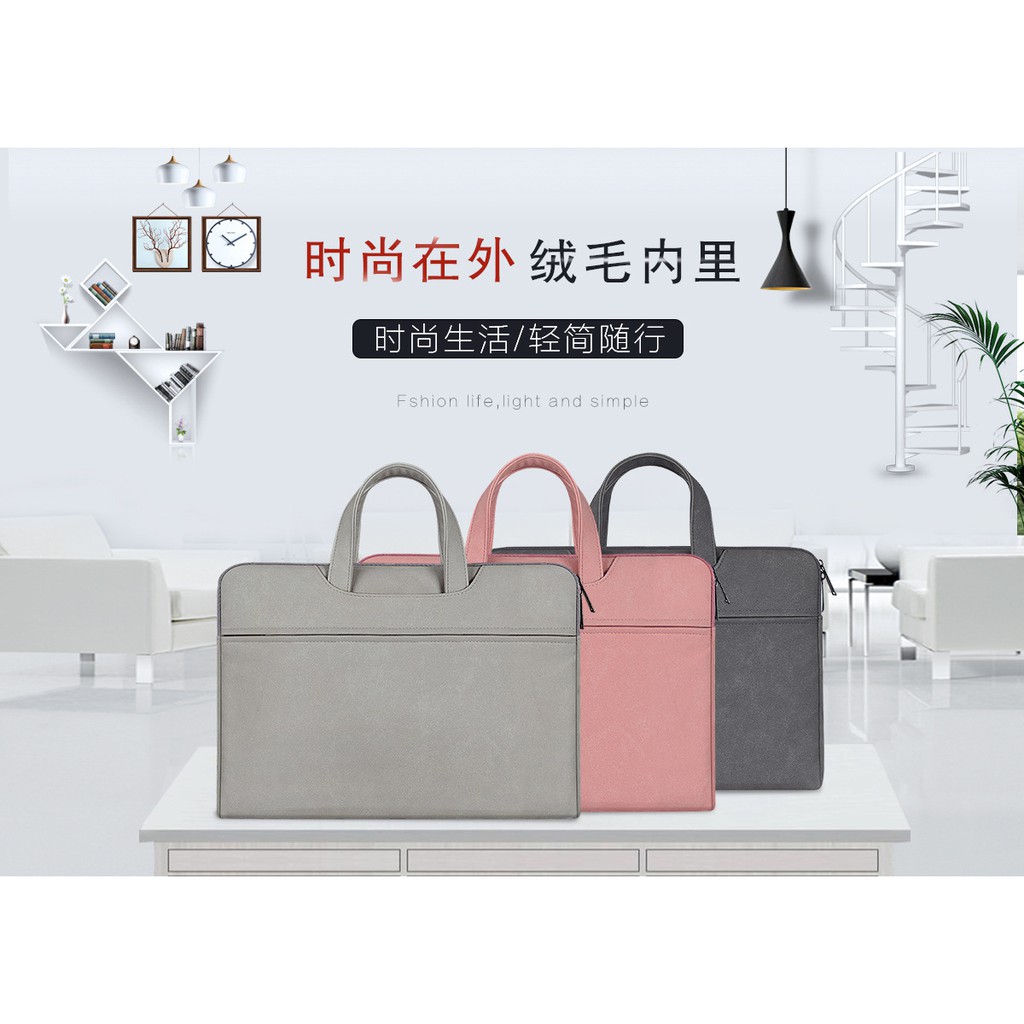 Túi slimfit đựng laptop macbook chất liệu da lộn thời trang size 13 đến 15.6 inch | BigBuy360 - bigbuy360.vn