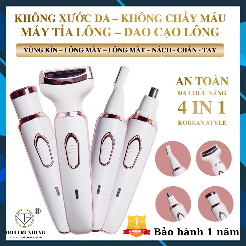 Máy Cạo Lông Mặt Lông Vùng Kín Lông Mày Lông Body Toàn Thân Tỉa Lông Mũi Lông Bikini Hàng Loại 1 Bảo Hành 12 tháng