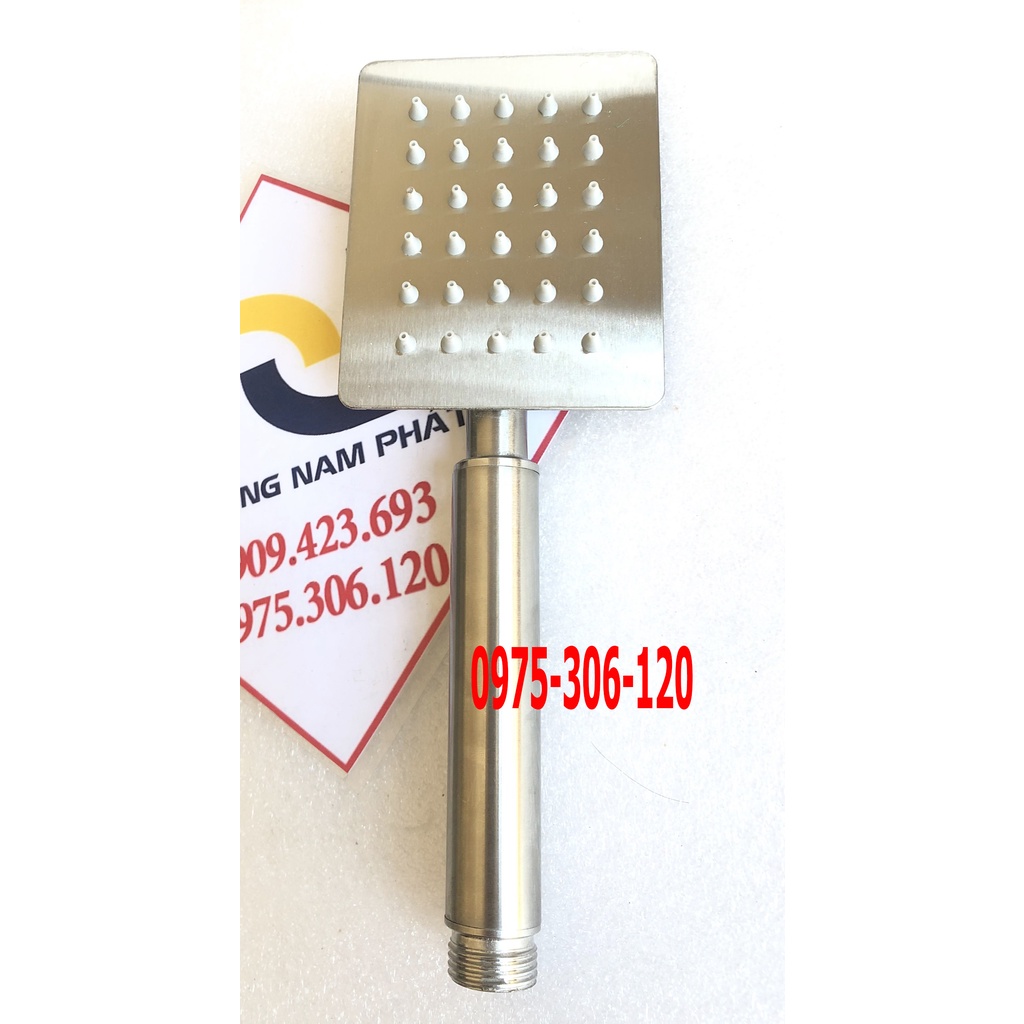 Bộ Tay Sen Tắm Vòi hoa sen INOX 304 TS01 và dây và cài đủ bộ TAY SEN INOX VUÔNG tia nước to tắm đã