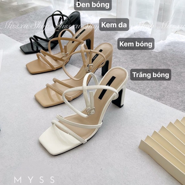 Giày sandal nữ quai ngang xéo 7cm thời trang MYSS - SD129