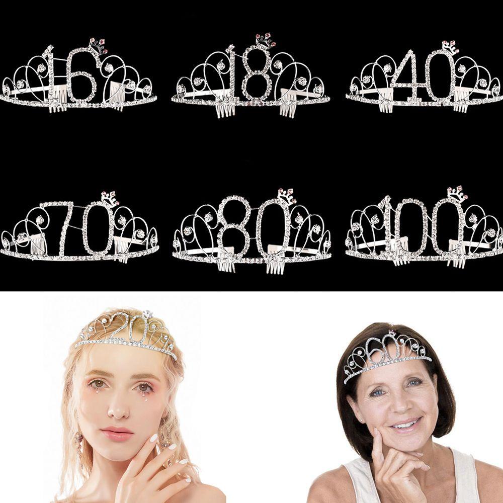 Băng Đô Cài Tóc Hình Vương Miện Lãng Mạn|Quà Tặng Xinh Xắn Đáng Yêu Cho Mẹ 16 / 18 / 40 / 50 / 60 / 70 / 80 / 100th