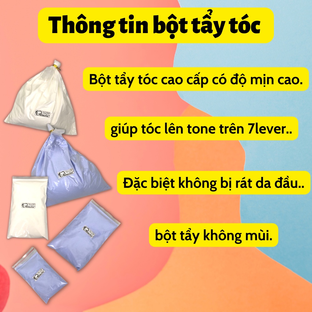 Bột tẩy tóc cao cấp Trắng - Xanh  500g - 100g - 50g