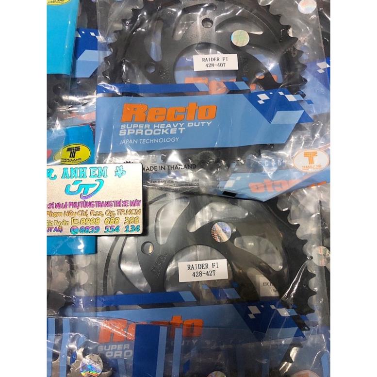 Nhông Dĩa Recto Satria/Raider Fi 36T -- 44T Chính Hãng RECTO THAILAND ////