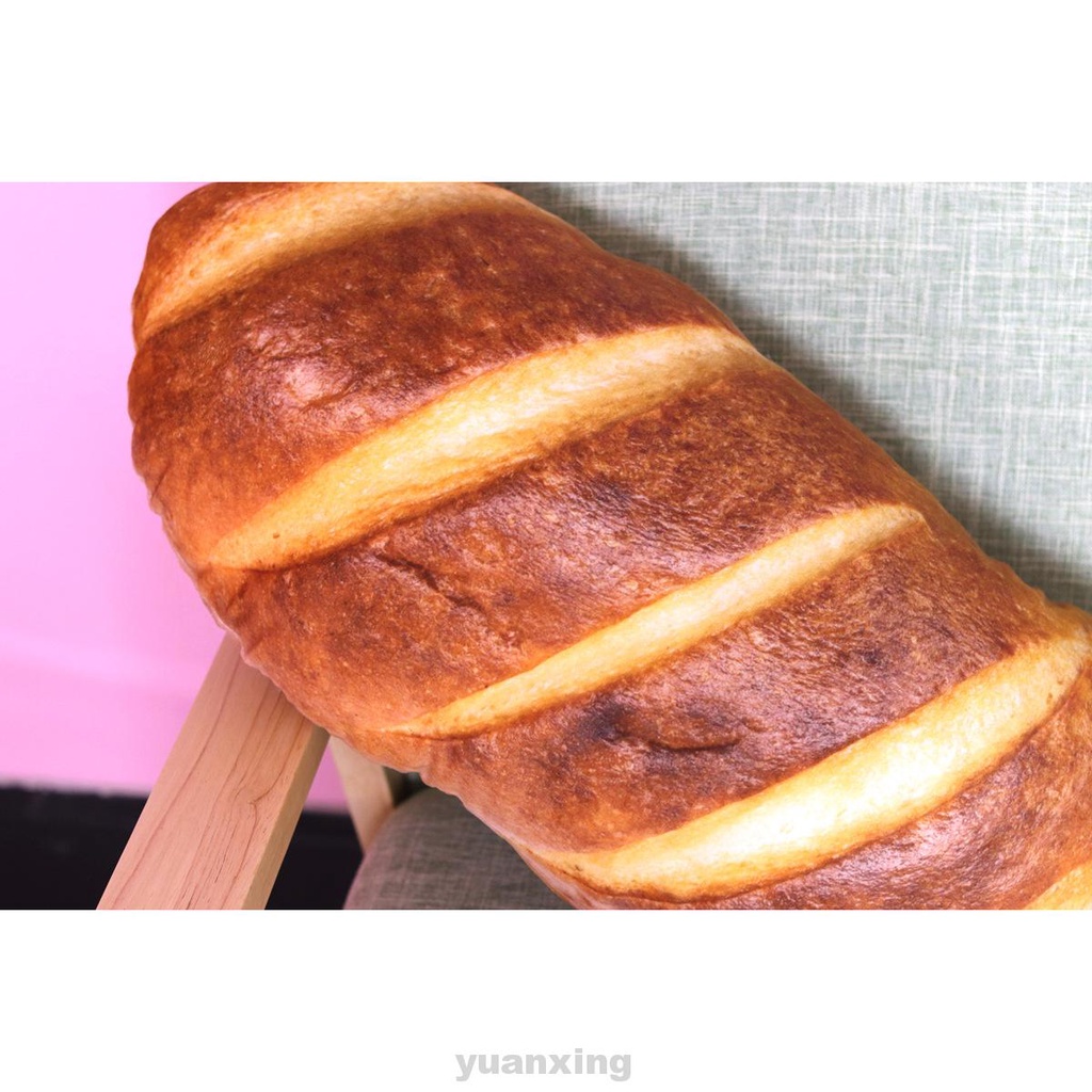 Gối nhồi bông hình bánh mì hoạt hình 3D vui nhộn trang trí nhà cửa