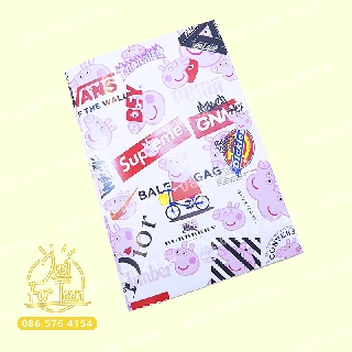 SIÊU HOT - Bọc vở heo peppa x dior sang chảnh - bao tập hiện đại tone hồng cho bạn gái