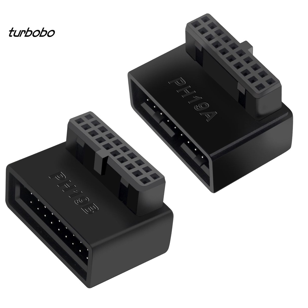Đầu kết nối bo mạch chủ chuyển đổi USB3.0 19/20 chân 90 độ truyền dữ liệu lossless tiện lợi dành cho máy tính