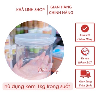 Lẻ hủ nhựa đựng kem 500g trong suốt nhựa pet