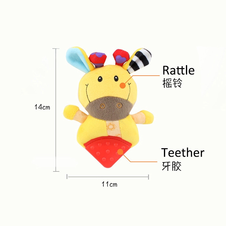 Đồ Chơi Gặm Nướu Mọc Răng Cho Bé Hình Động Vật Dễ Thương Chất Liệu Vải Bông