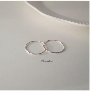 Nhẫn bạc TLEE tròn trơn basic cá tinh, đơn giản TLEE JEWELRY A0297