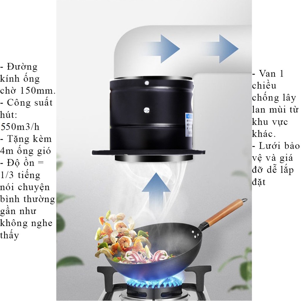 Máy hút khói bếp giá rẻ HS150 - HS200 h2sk, máy hút mùi bếp nhỏ gọn