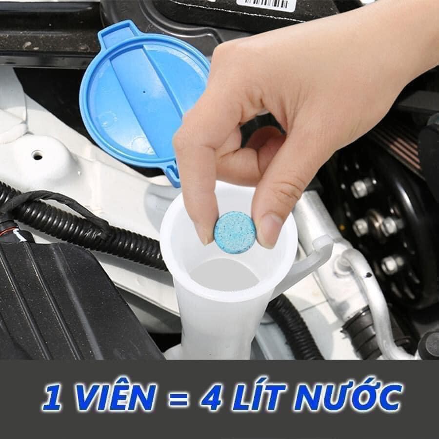 Hôp 10 Viên Sủi Rửa Kính Xe Ô tô - Viên Pha Nước Rửa Kính Xe - Làm Sạch Vết Bẩn Trên Kính