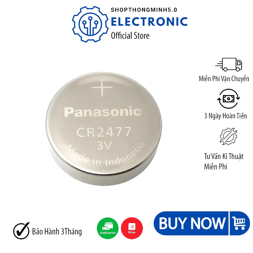 Pin nồi cơm điện CR2477 Panasonic lithium 3V chính hãng - 1 viên