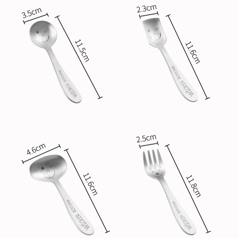 Muỗng Cà Phê Bằng Thép Không Gỉ 304 Thiết Kế Mặt Cười Dễ Thương