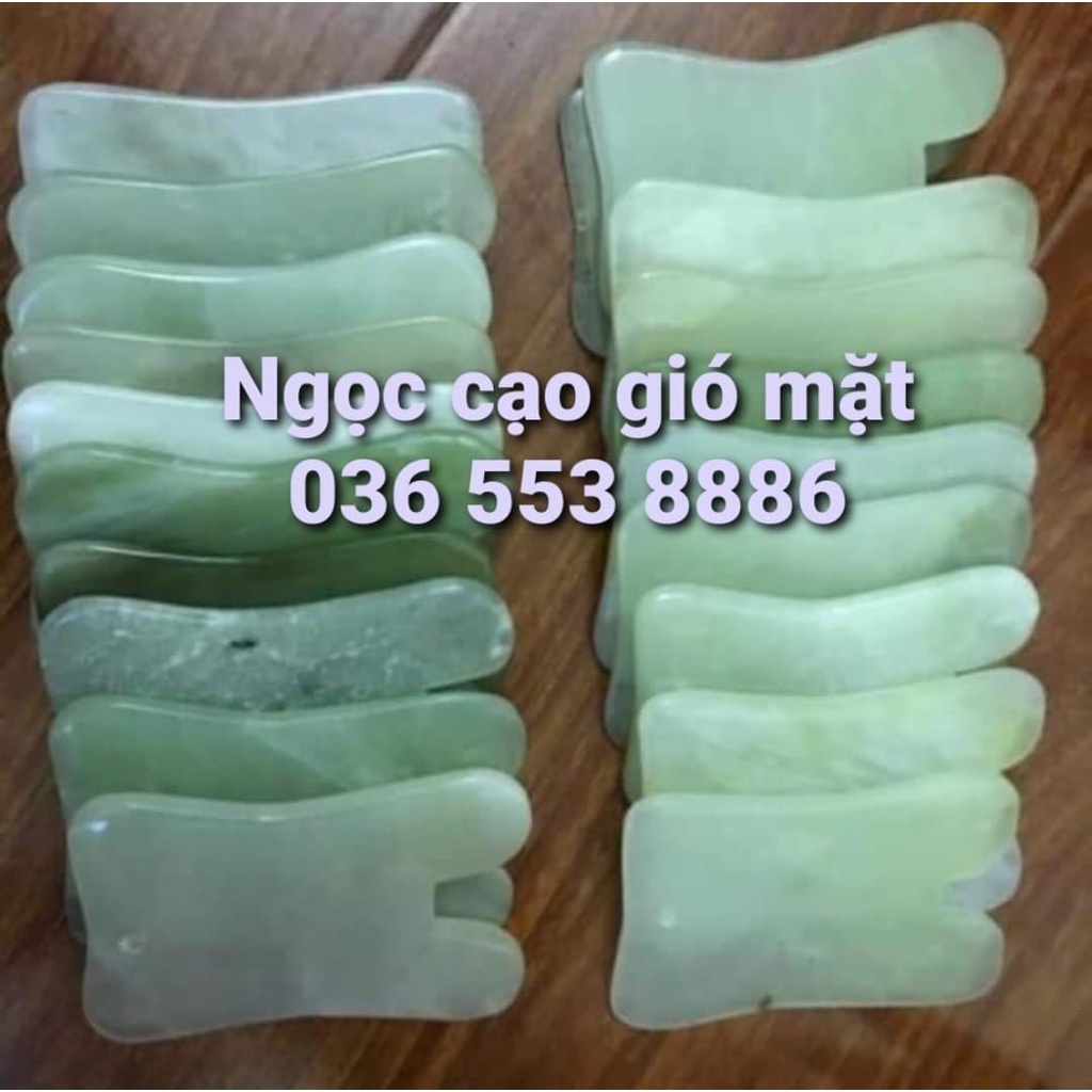 Ngọc Cạo Gió Mặt Giúp Nâng cơ  35/1 miếng , Giảm Nếp Nhăn- Đá Cạo Gió Xanh Ngọc