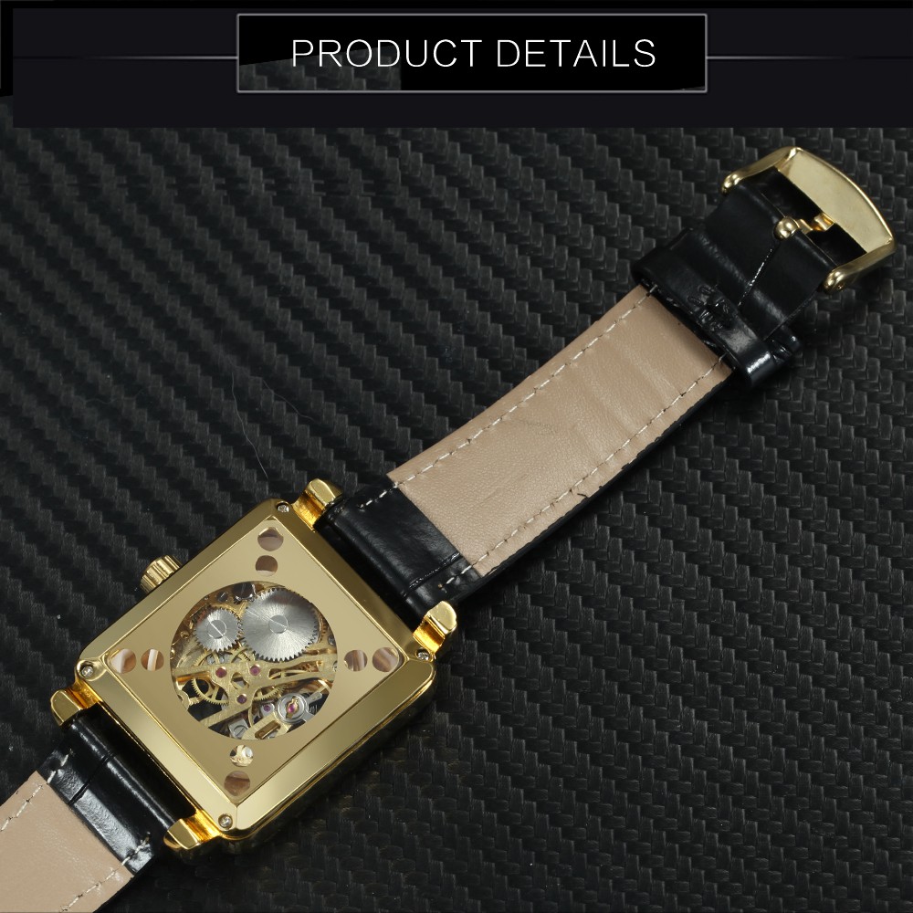 Đồng hồ cơ nam mặt vuông thời trang | BigBuy360 - bigbuy360.vn