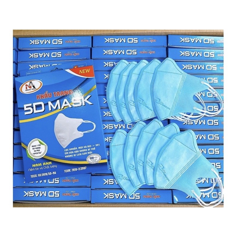 Hộp 10 cái khẩu trang 5D - Nam Anh | BigBuy360 - bigbuy360.vn