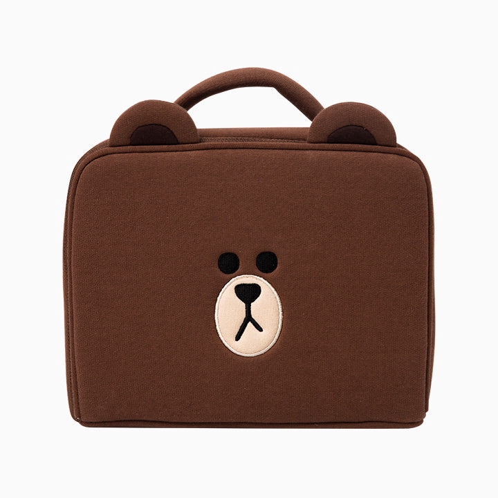 LINE FRIENDS Túi Đựng Mỹ Phẩm Hình Gấu Nâu Hoạt Hình Dễ Thương