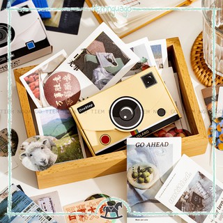 Hộp 60 Sticker Giấy Washi Photo Studio Retro Dán Sổ Trang Trí Bullet Journal, Trang Trí Sổ Tay - Tiệm Ngựa Gỗ