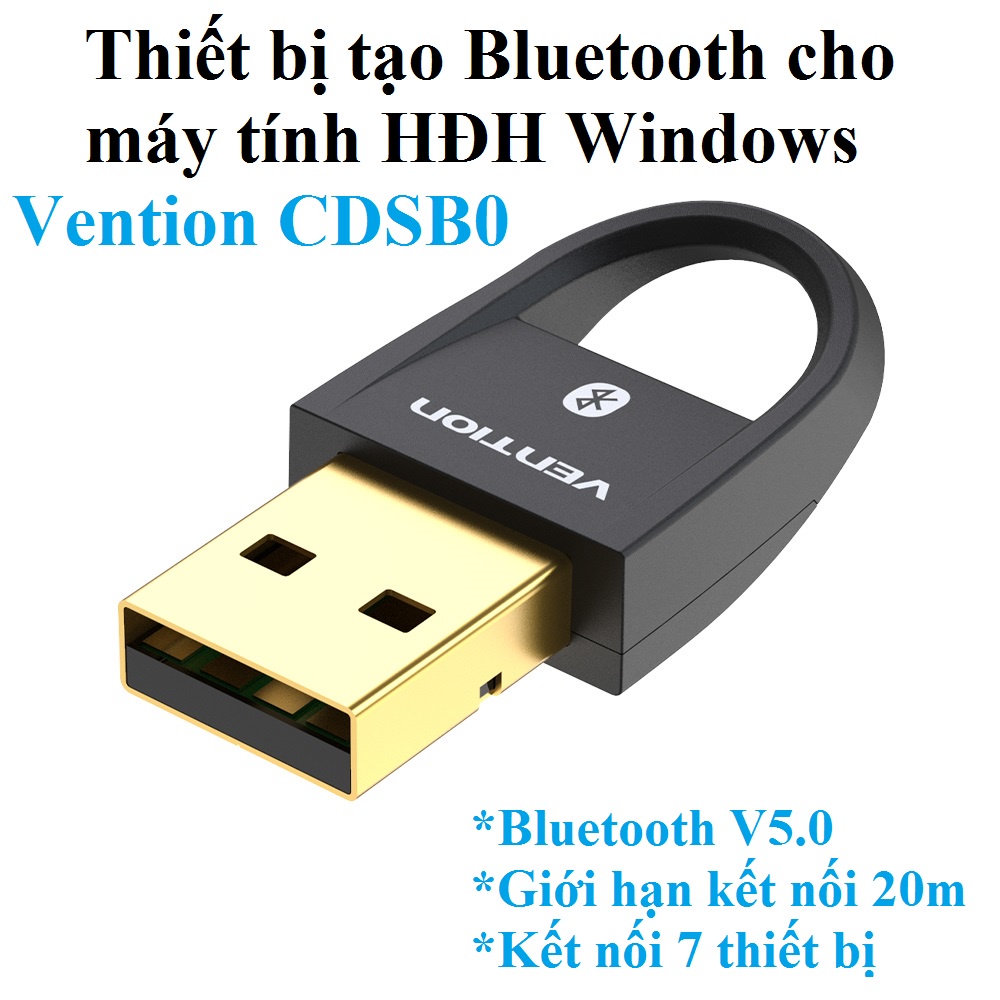 Thiết bị tạo bluetooth cho máy tính kết nối đa thiết bị Vention CDSB0