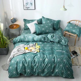 SÉT CHĂN GA GỐI POLY KIM CƯƠNG XANH