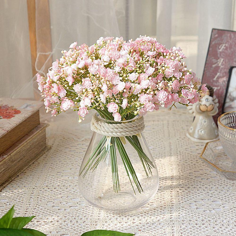 Bó 40 Bông Hoa Babysbreath Nhân Tạo Lấp Lánh Dùng Trang Trí Bàn Làm Việc / Văn Phòng / Ngoài Trời