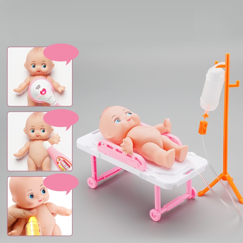 Đồ chơi bác sĩ trẻ em Xe Cứu Thương có đèn, nhạc kèm 30 chi tiết nhập vai bác sĩ cho bé 2 - 6 tuổi