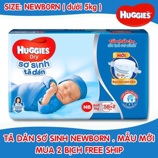 Tã dán Huggies sơ sinh NB36, NB60