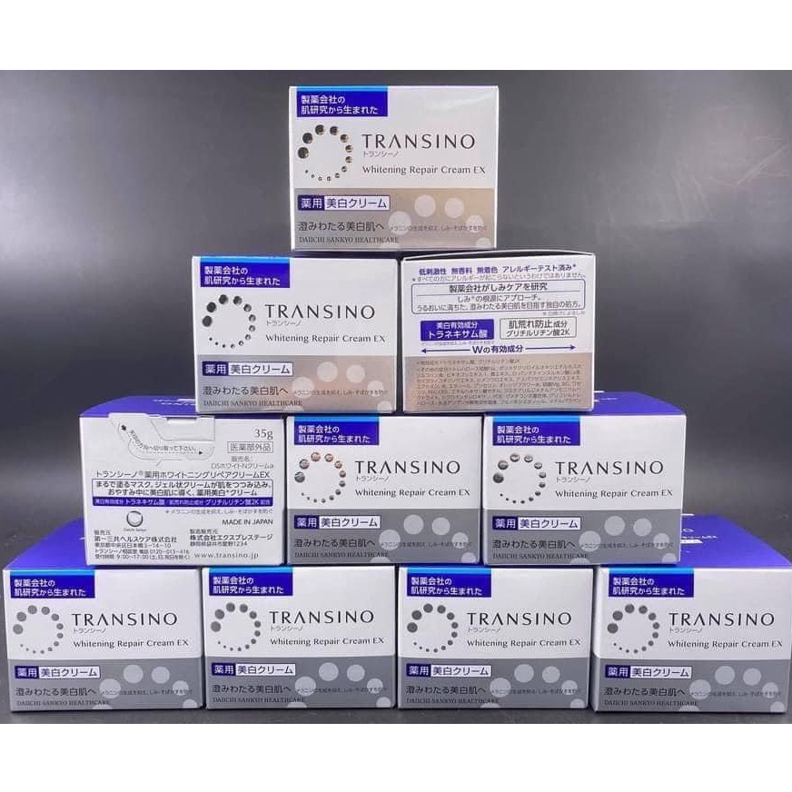 Kem đêm làm giảm, mờ nám Transino 35g date xa