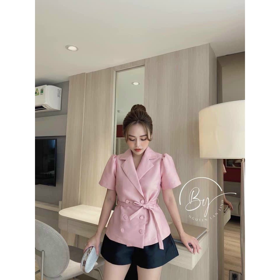 Set Áo vest nút bọc siêu sang kèm quần tacca đẹp xuất sắc Lin13