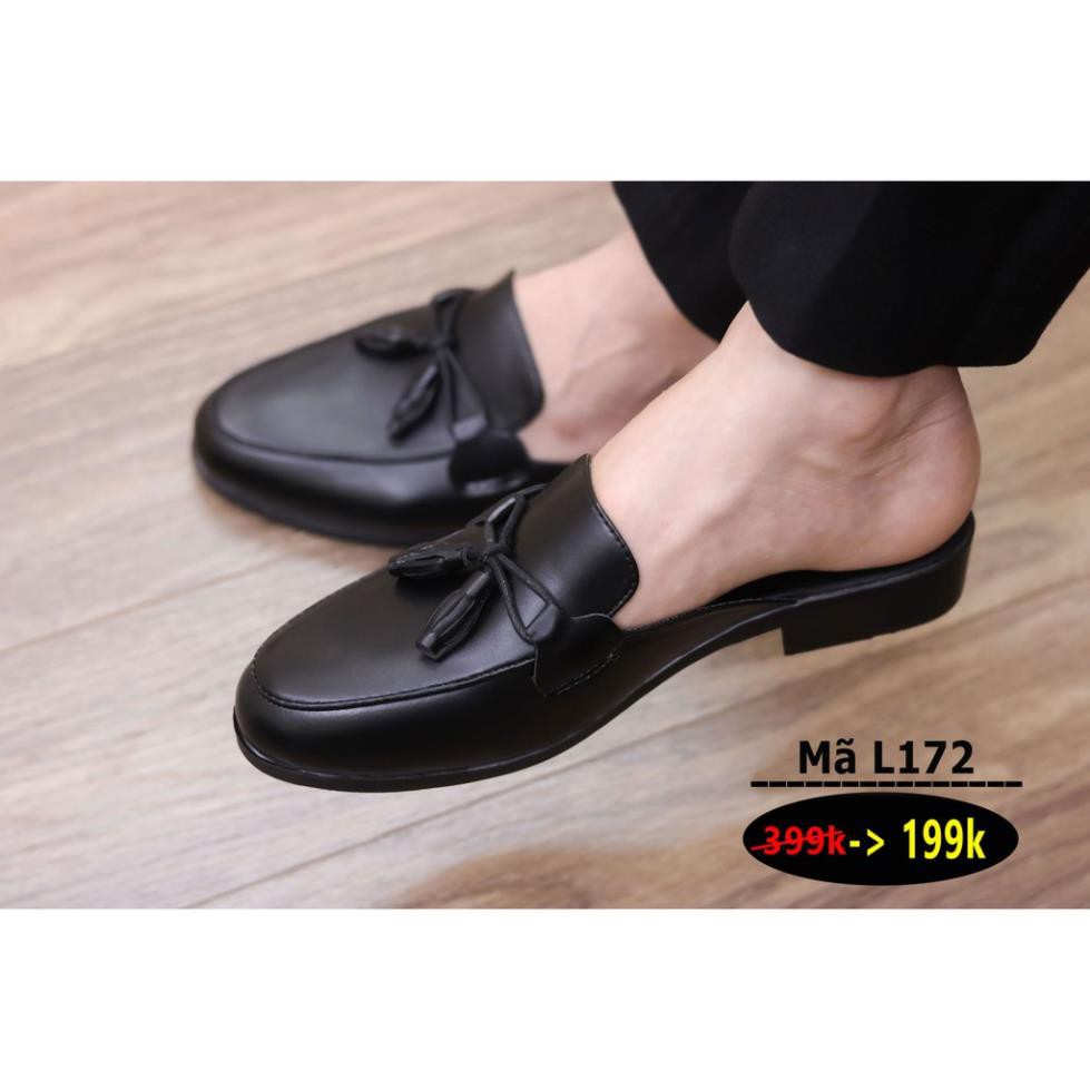 Sục Da Nam,Giày lười Hở Gót,Sục Nam Xả Kho Giá Gốc mã L172 | BigBuy360 - bigbuy360.vn